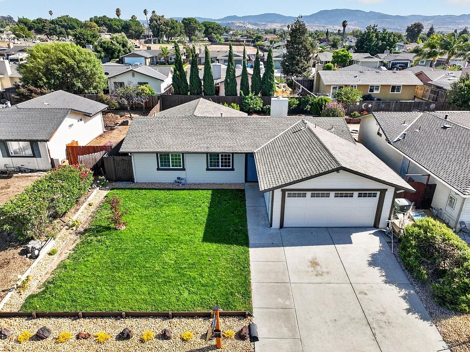 Aerial view of the completed Meridian Street renovation